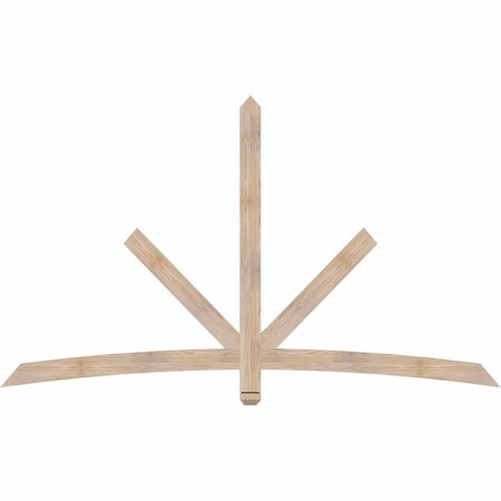 Ekena Millwork Alberta Smooth Timber Gable Bracket, Douglas Fir, 84"W x 49"H x 1 1/2"D x 3 1/2"F, 14/12 Pitch GBW084X49X0204ALB00SDF